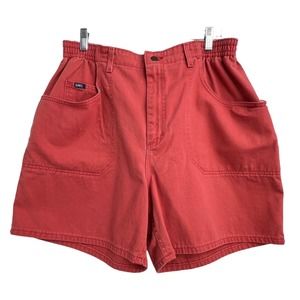 Vintage Lee Women 90s High Rise‎ Denim Mom Shorts Elastic Sides 20W